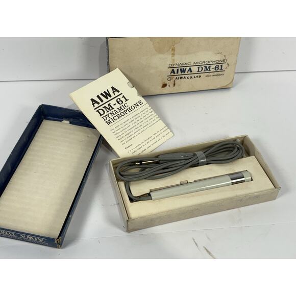 Vintage Dynamic Microphone AIWA DM-61 Lost Of 2 - Picture 2 of 6